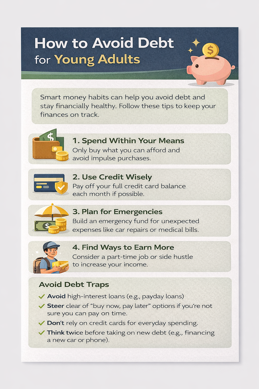 How to Avoid Debt for Young Adults